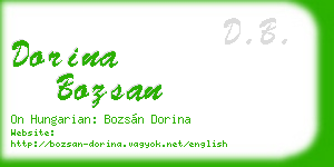 dorina bozsan business card